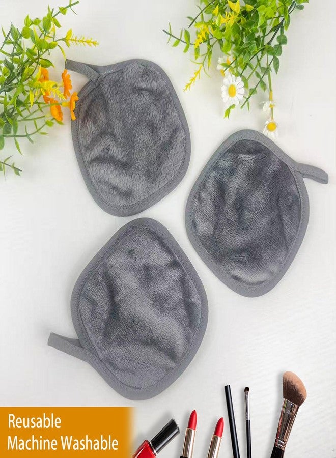 Lasyman Reusable Microfiber Makeup Remover Cloths Towel For Face Eye,Lips All Skin Types Friendly For Makeup Remover Pads 5Pack 5 X 5 In（Grey） - Image 4